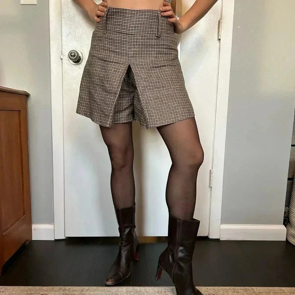 Brunello Cucinelli checked linen skort - Picture 7 of 9